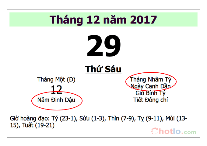 ngày âm lịch