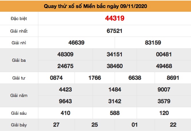 Quay thử XSMB ngày 09/11