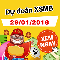 Soi cầu lô đề dự đoán xổ số miền bắc Thứ 2 ngày 29/01/2018